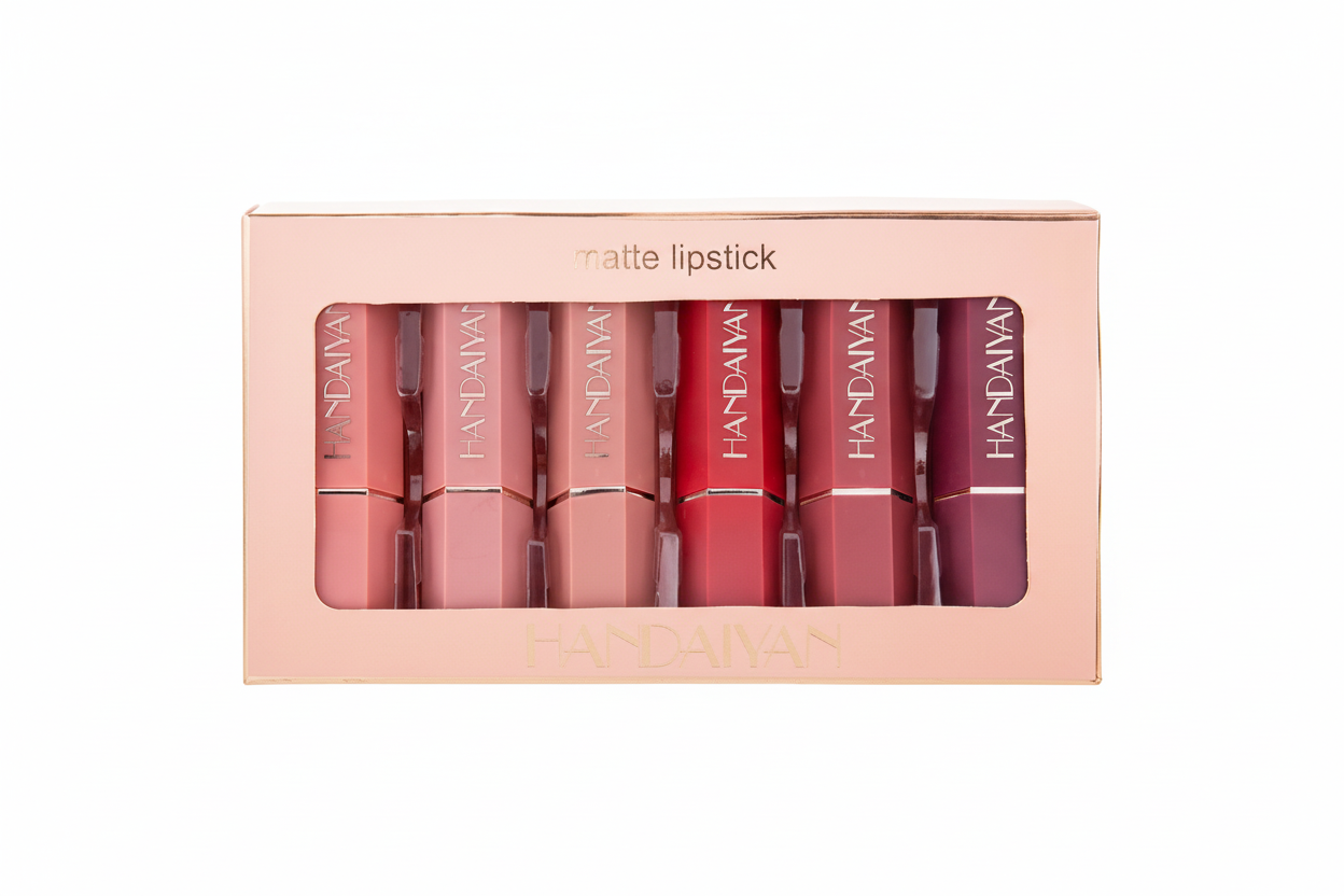 Matte Lipstick Gift Box Set with Non-Stick Formula